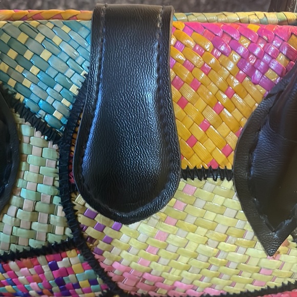 Handmade straw and leather hand bag - Picture 5 of 15